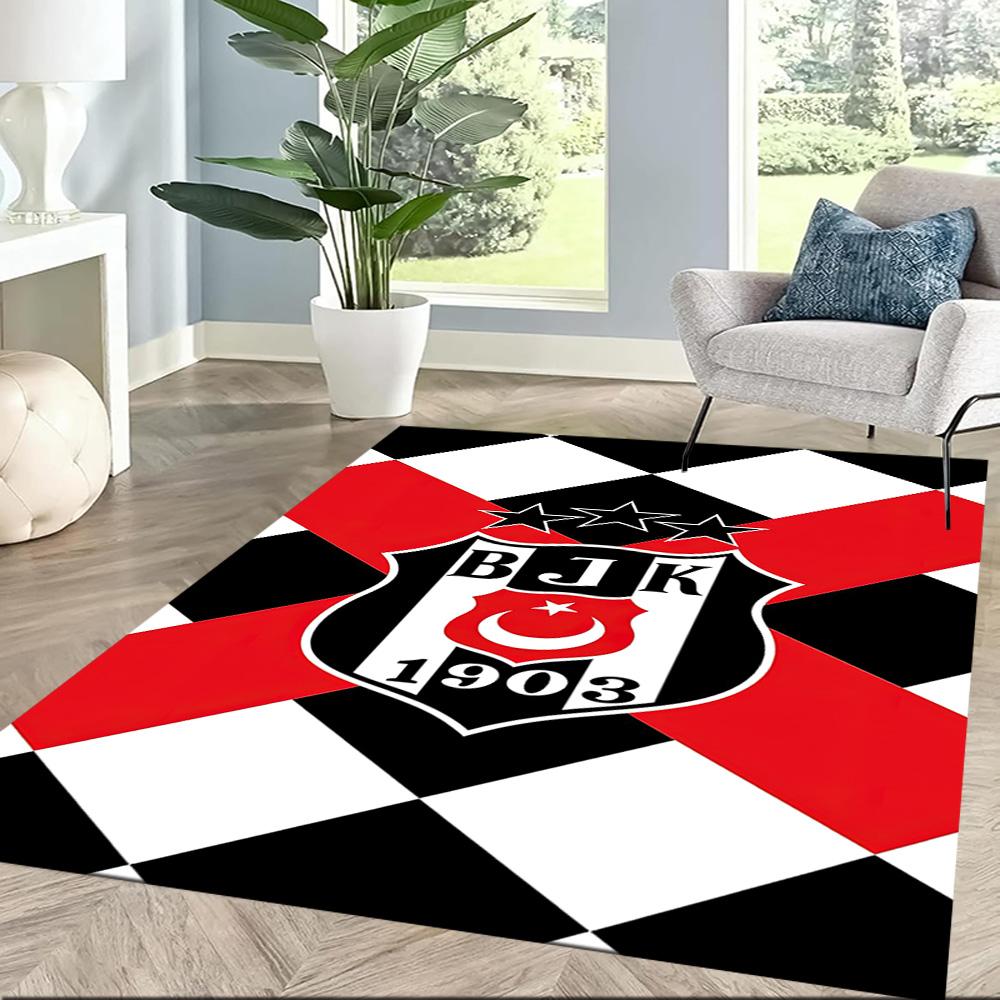 Be?ikta? Football Crest Square Rugs Are a Great Choice for Living Rooms, Bedrooms, Home Décor, and As Gifts.