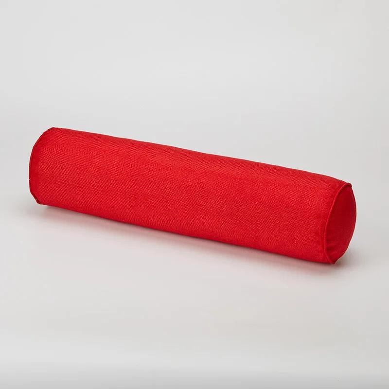 Solid Color Round Removable Washable Lumber Cushion Pillow Bed Roll Cushion Head Leg Back Support Light Travel Column Pillow