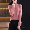 Women's Fashion Long Sleeve Solid Color Pullover Turtleneck Base Sweater Top