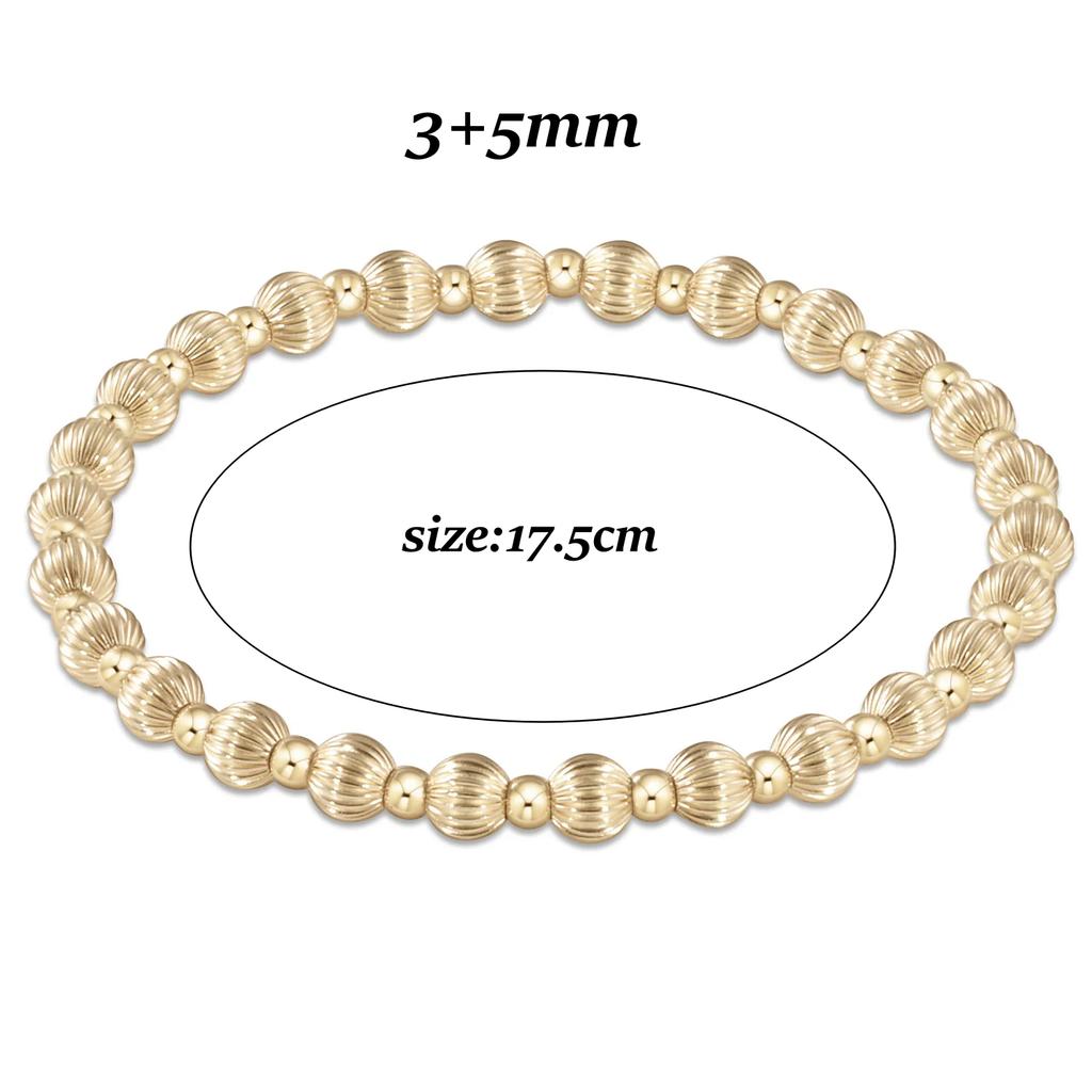 Vlen Bohemian Gold Ball Beaded Bracelet Set Handmade Fashion Chunky Statement Jewelry for Wedding Anniversary Gift