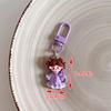 Cute Ethnic Style Girl Resin Charms Keychain Pendants  Trend Key Ring For Bag Charm Accessories