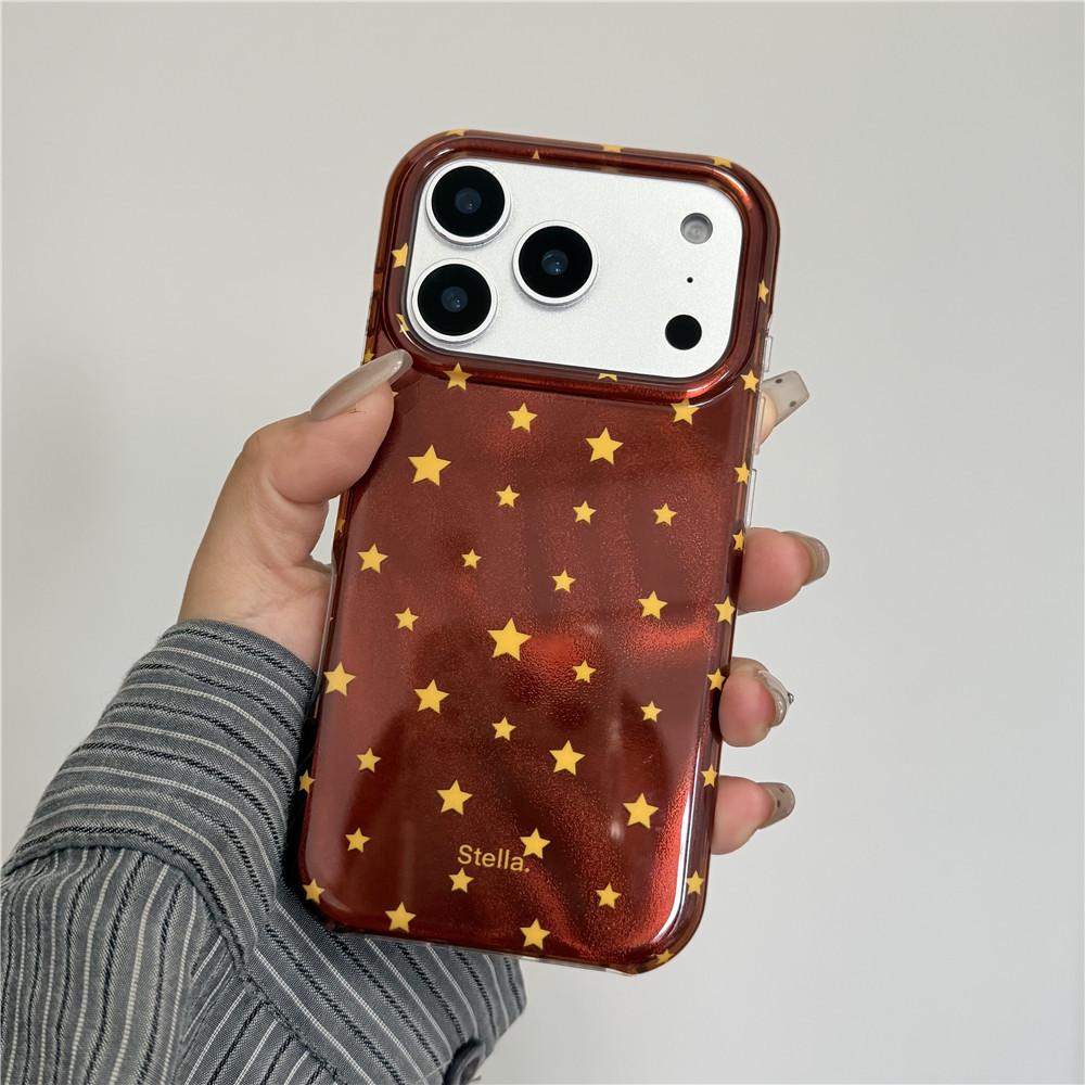 

Glacier Star Design Case for Apple 17ProMax/16/15/14/13 – Drop-Proof and Stylish 17Pro Max коричневый/звезда