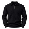 Men S Long Sleeve Half Zip Plaid Polo Shirt Casual Top
