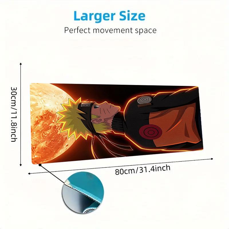 Naruto Uzumaki Mouse Pad, Large Gaming Desk Mat, Non-slip XXL Mousepad for Laptop & Tablet, Mini PC Playmat with Stitched Edges