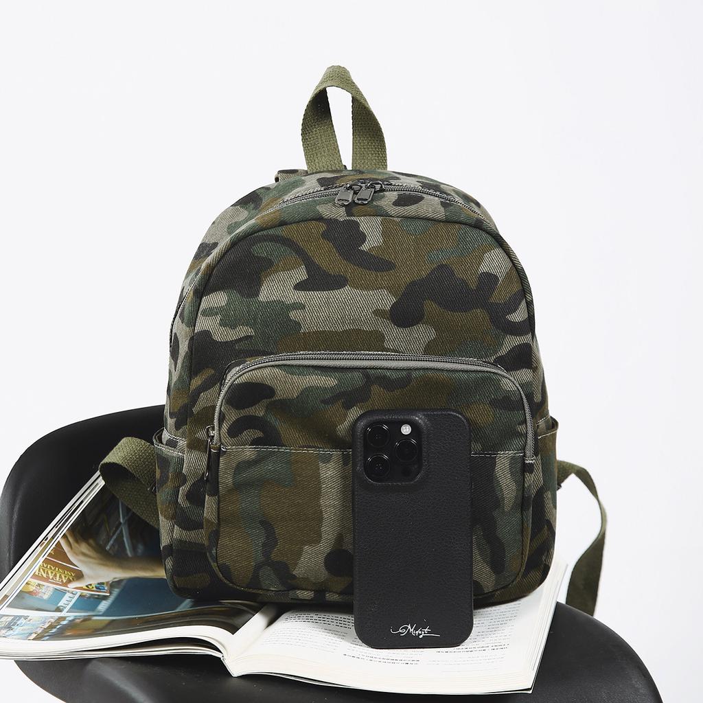 Fashionable Young Girl School-style Double-shoulder Bag for Outdoor Flash Photography Travel and Casual Use