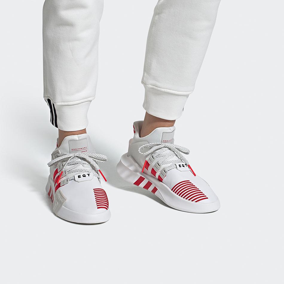 Adidas Originals Eqt Bask Adv Round Toe Lace-Up Slip-Resistant Durable Breathable Low-Top Lifestyle Casual Shoes Unisex sneakers White Red Gray FW4250