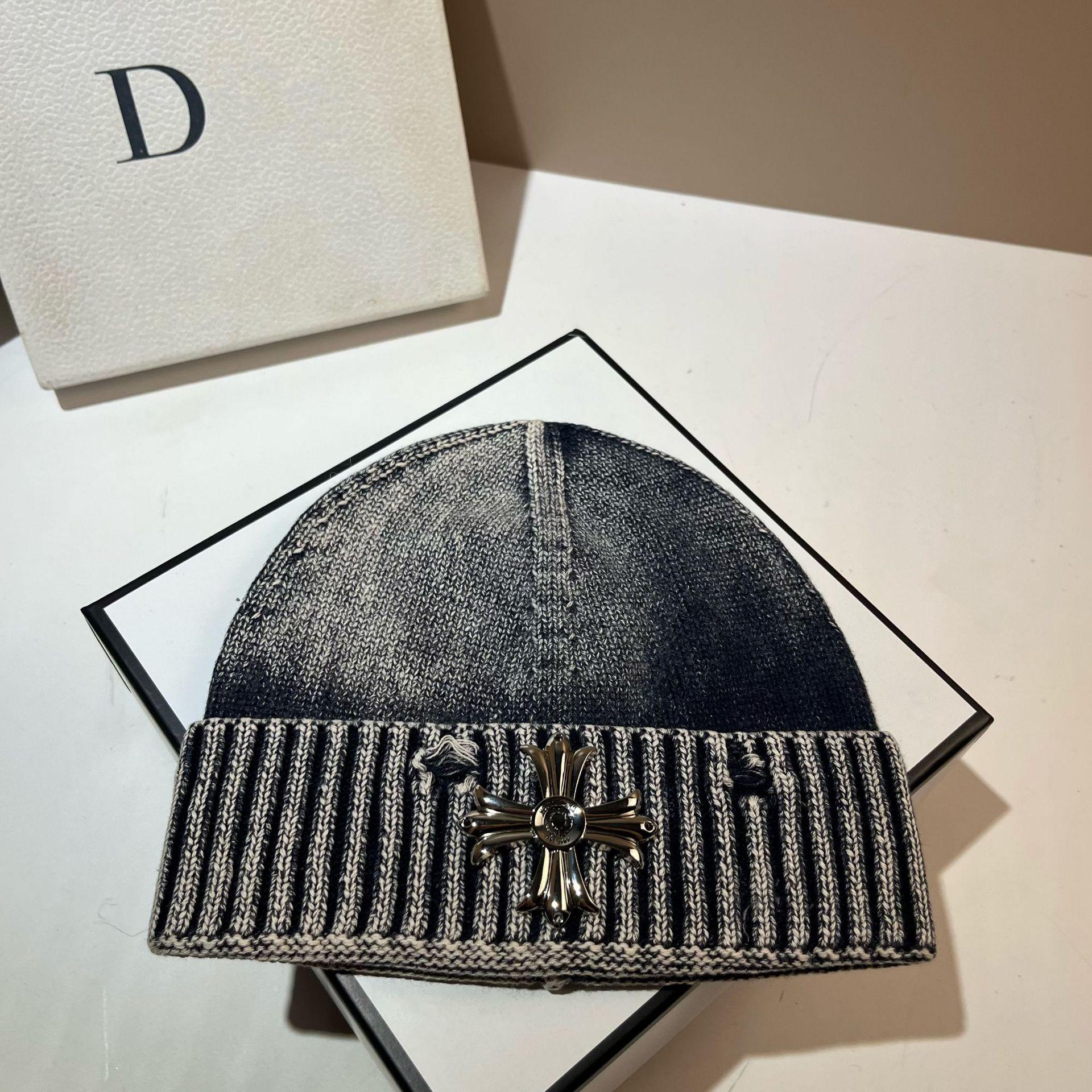 Крест Персонализированная Стирка Ретро Вязаная Шапка Мужская и Женская Уличная Сумка Головная Теплая Шерстяная Шапка One size fits all