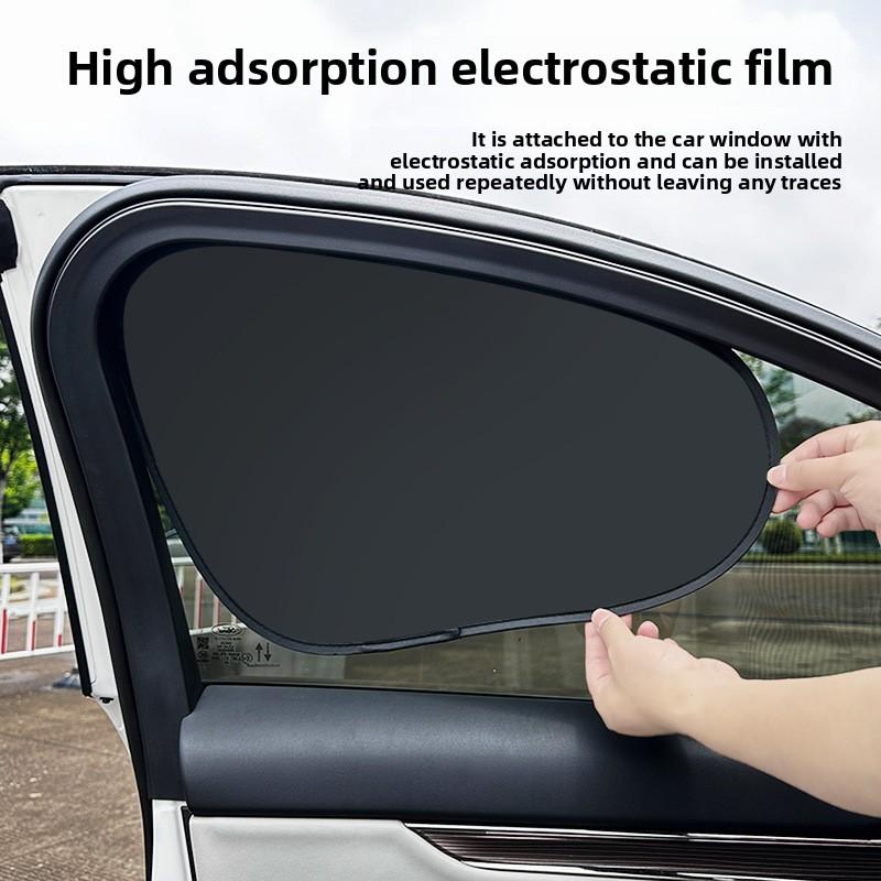 New Electrostatic Sun Visor for Car Side Window 4-Layer Sun Shade Curtains Anti-Glare UV-Blocker Auto Internal Blocker 99.9% UV