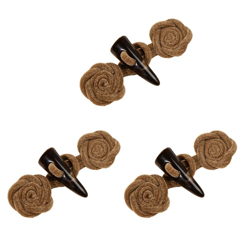 

3pcs Resins Horn Toggle Buttons Coats Sweaters Buttons Handmade Sewing Buttons for Clubbing and Cosplay хакі