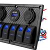 Panel spínačů Nehořlavý Dva USB porty Robustní 6 LED kolébkový spínač pro loď