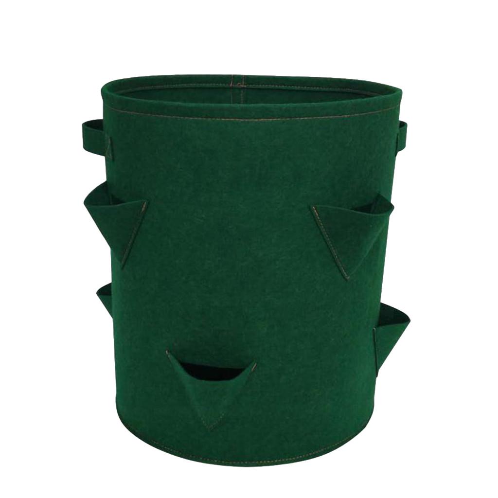 Strawberry Planting Bag Garden Planting Bag Hanging Eight-hole Green зелёный