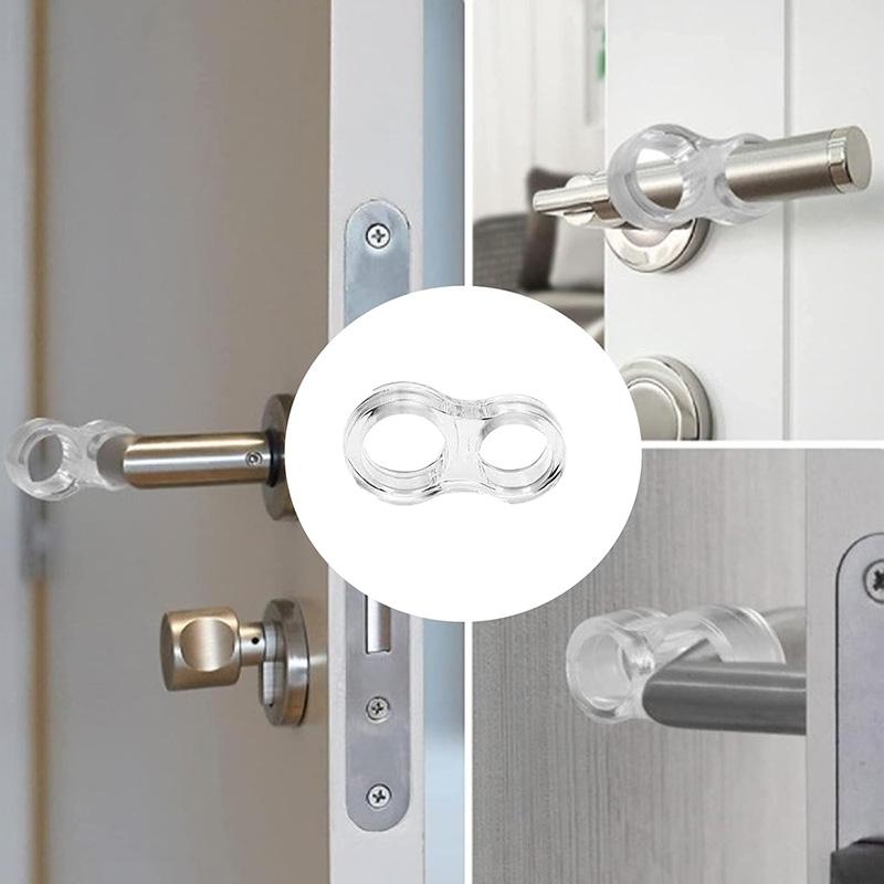 8Pcs Door Handle Bumpers Transparent Doorstop Door Handle Wall Protection Door Handle Buffer Furniture Protection Pad Crash Pad