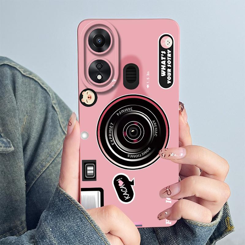 For OPPO A78 4G Phone Case CPH2565 Cover Soft Silicone Cute Panda Flower Boys Girls Painted Shell Funda Protective Casing Coque