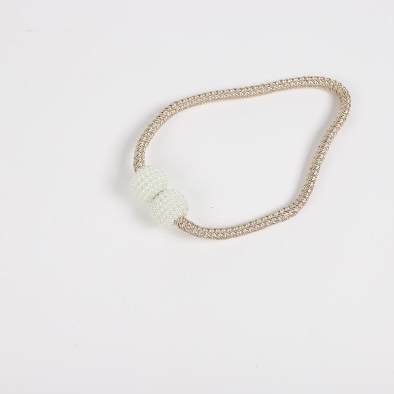 Pearl Magnetic Curtain Tieback Buckle - No-Punch Tie Rope Accessory