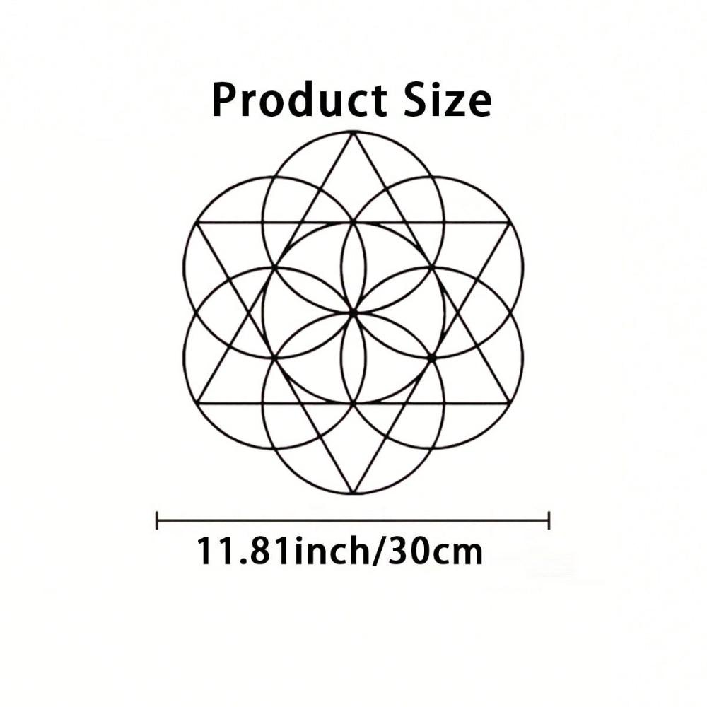 Металлическое настенное искусство Жизнь Цветка Сакральная Геометрия Современный Декор Золотой Серебряный Черный Домашний Подарок разноцветный