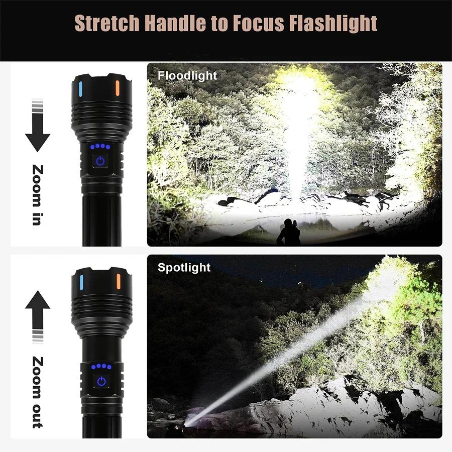 XIWANGFIRE AL B632D LED Flashlight – 2000LM Telescopic Zoom Torch w/ Window Breaker for Outdoor Survival Camping & Emergency