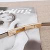 Simple and Versatile Women's Slim Belt Fashionable Commuter Belt with Gold Buckle and Textured Leather Design belt women