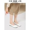 French Inner Height Increase Shallow Mouth Split-Toe Shoes Women'S One-Pedal Pig'S Trotters Shoes Niche Ballet Mary Jane Shoes