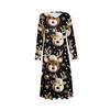 Women's Fashion Dress Spring V-neck Long Sleeve Dress