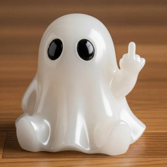 Zlobivý duch dekorace Halloweenská figurka ducha Pryskyřičné řemesla s dráždivými pózami Strašidelně roztomilé stolní ozdoby pro večírky