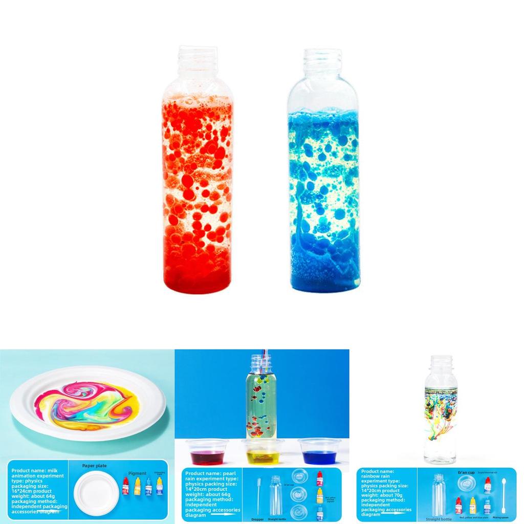 Childrens Diy Science Experiment Kit With Simulated Rainbow Rain And Volcanic Eruption For Educational Play