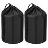 PATIKIL Set of 2 Stuff 13 X Storage Bag for Hot Black Bags, 25cm, Waterproof, Lightweight, Drawstring, Hiking, Fishing, Beach, Swimming, Springs,