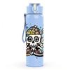 1PC Sugar Skull Festival Art 750ml Color Plastic Sports Water Bottle Leakproof Flip Straw Lid Suitable for Sports Office Home Use
