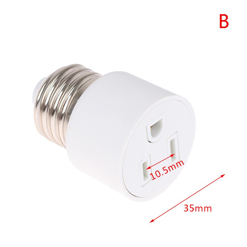 E26 E27 Screw B22 Bayonet Lamp Holder  To Us Eu Ac Power Plug Adapter Converter