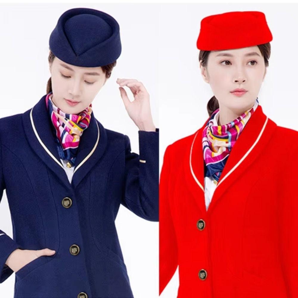 Vintage Looking Airline Stewardess Caps Pillbox Hat Uniform Stewardess Hat  Cosplay Costume