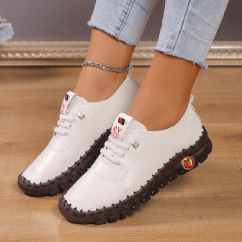 Hand-stitched Bag Fashionable Single Shoes with Soft Soles Casual Women's One-foot Lazy Shoes