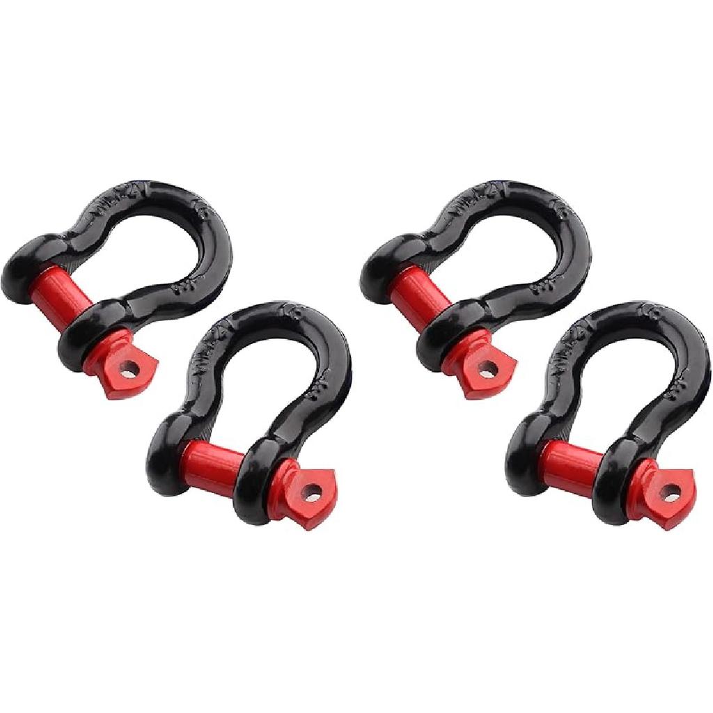 2Pcs 5/8 Inch D Ring Shackle, D Shackle Rugged 19.5 Ton(42990 Lbs) Maximum Break Strength, 3.25 Ton (7165 Lbs) Capacity (Pack Of 2)
