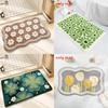 Sweet Flower Pattern Plush Absorbent Floor Mat Carpet For Home Use