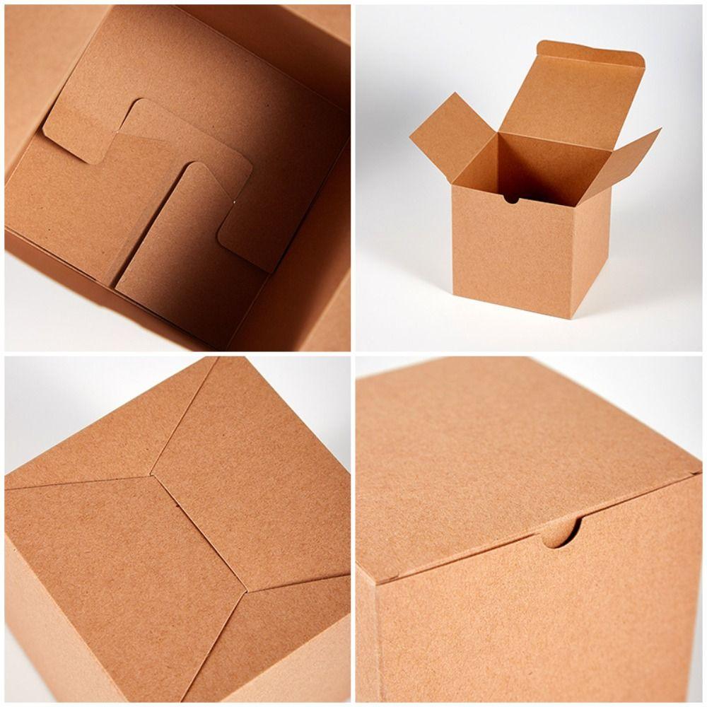 10pcs Multi Size Birthday Brown Cookies Bridal Paper Box For Gifts Gift Box Packaging Box