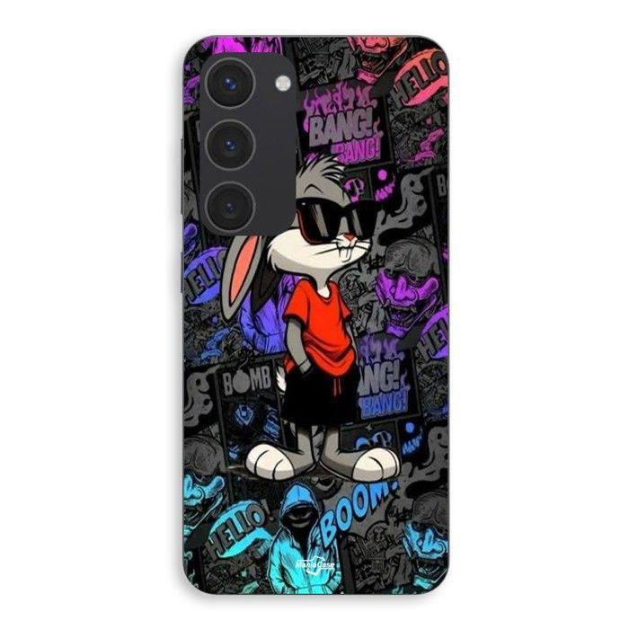 Coque de téléphone - MANIACASE - Samsung Galaxy S23 - Silicone - Souple - Bugs bunny thug life