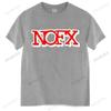 Tshirt Unisex Cotton Tops NOFX Rock Band Unisex's T-Shirt Size S - 3XL Hip Hop Black Unisex T Shirt Euro Size