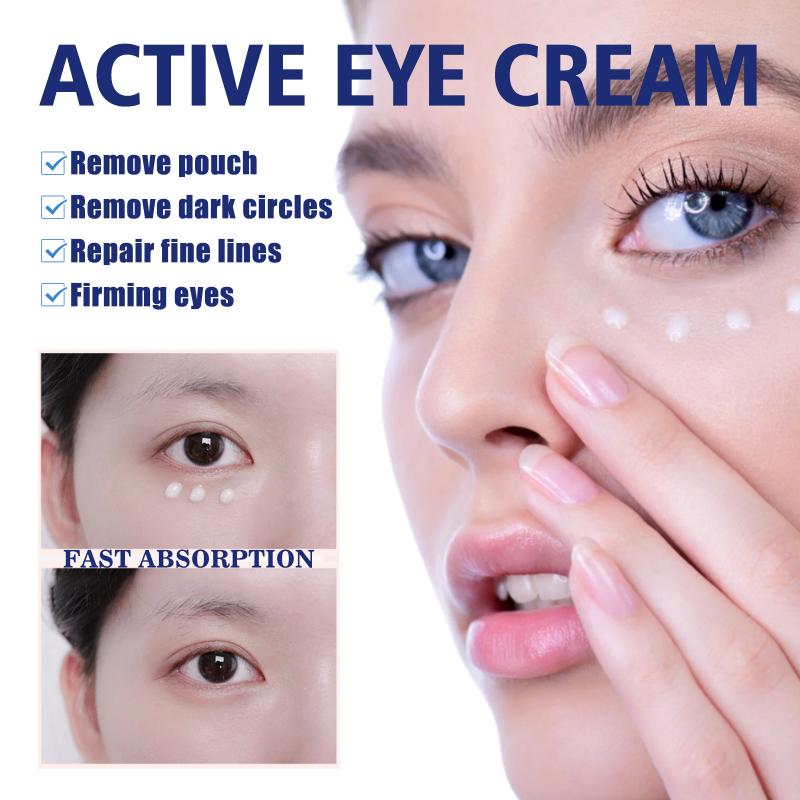 Eye Bags Cream Hyaluronic Acid Fade Fine Line Anti Aging Remove Dark Circle Fat Granule Puffiness Moisturizing Firming Eye Cream one size