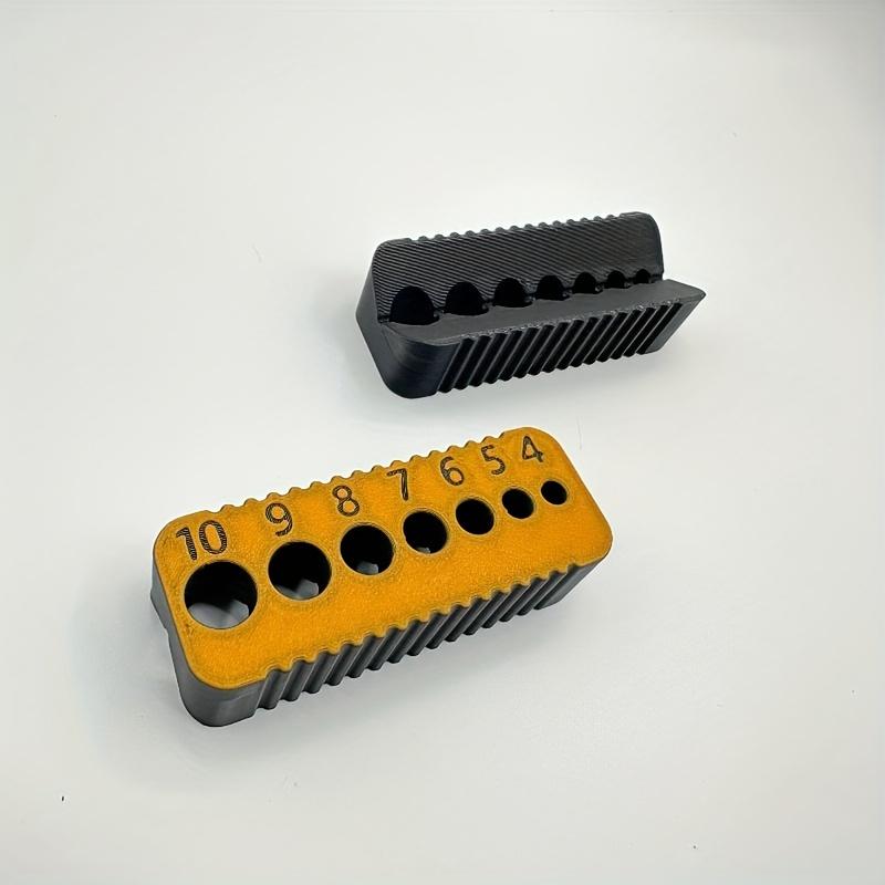 Heavy-Duty Plastic Drill Guide with Numbered 4-10mm Scale & Guides - Precision Drilling for, Woodworking - Manual Hole Locator