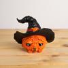 Mini Pumpkin Statue with Witch Hat Halloween Decoration Exquisite Workmanship Cute Pumpkin Figurine Table Festival Decoration