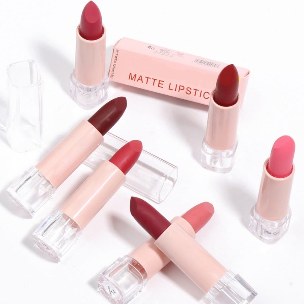 15 Colors Matte Lipstick Moisturizing Lip Gloss Sexy Red Makeup Long Lasting Velvet Lipstick