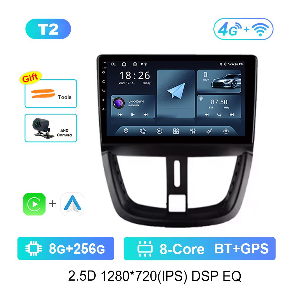 for Peugeot 207 CC 207CC 2006 - 2015 Android Intelligent System Car Radio Multimedia Player GPS Navigation BT 4G Carplay WiFi
