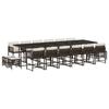 Vidaxl 17-Cz. Garden Furniture Set With Cushions, Brown, PE Rattan