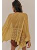 Women's Batwing Sleeve Mesh Cover-up: Spring/Summer Loose Beach Top with Lace Patchwork and Sun Protection.