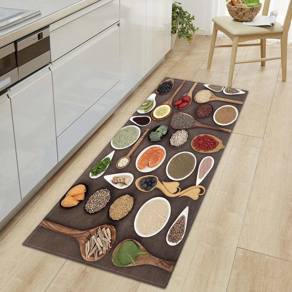 Seasoning Carpet Kitchen Rug Door Mat Seasoning Food Living Room Area Rug Bedroom Rug for Boys Entrance Floor Mat