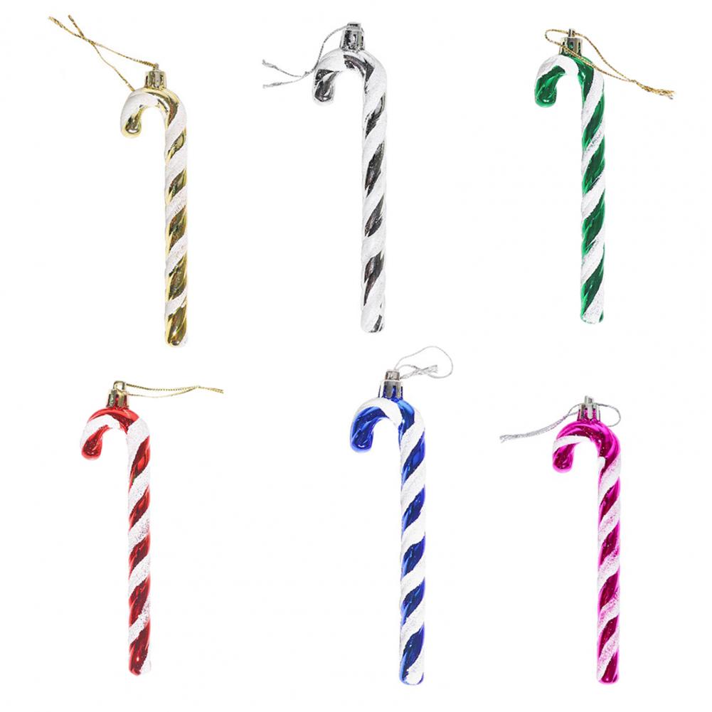 Realistic Candy Cane Decoration Christmas Candy Cane Ornaments Set 6 Plastic Twisted Candy Canes 12 Green White Xmas for Holiday