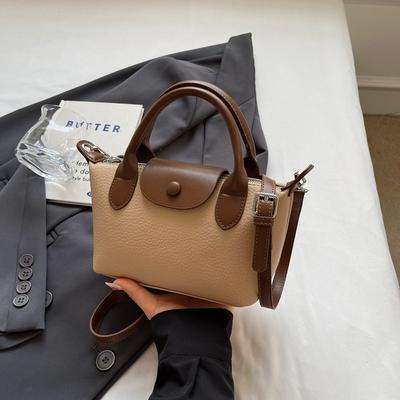 Lychee Pattern Dumpling Bag Women's Autumn New Fashionable Versatile Handbag Casual Retro Shoulder Messenger Bag