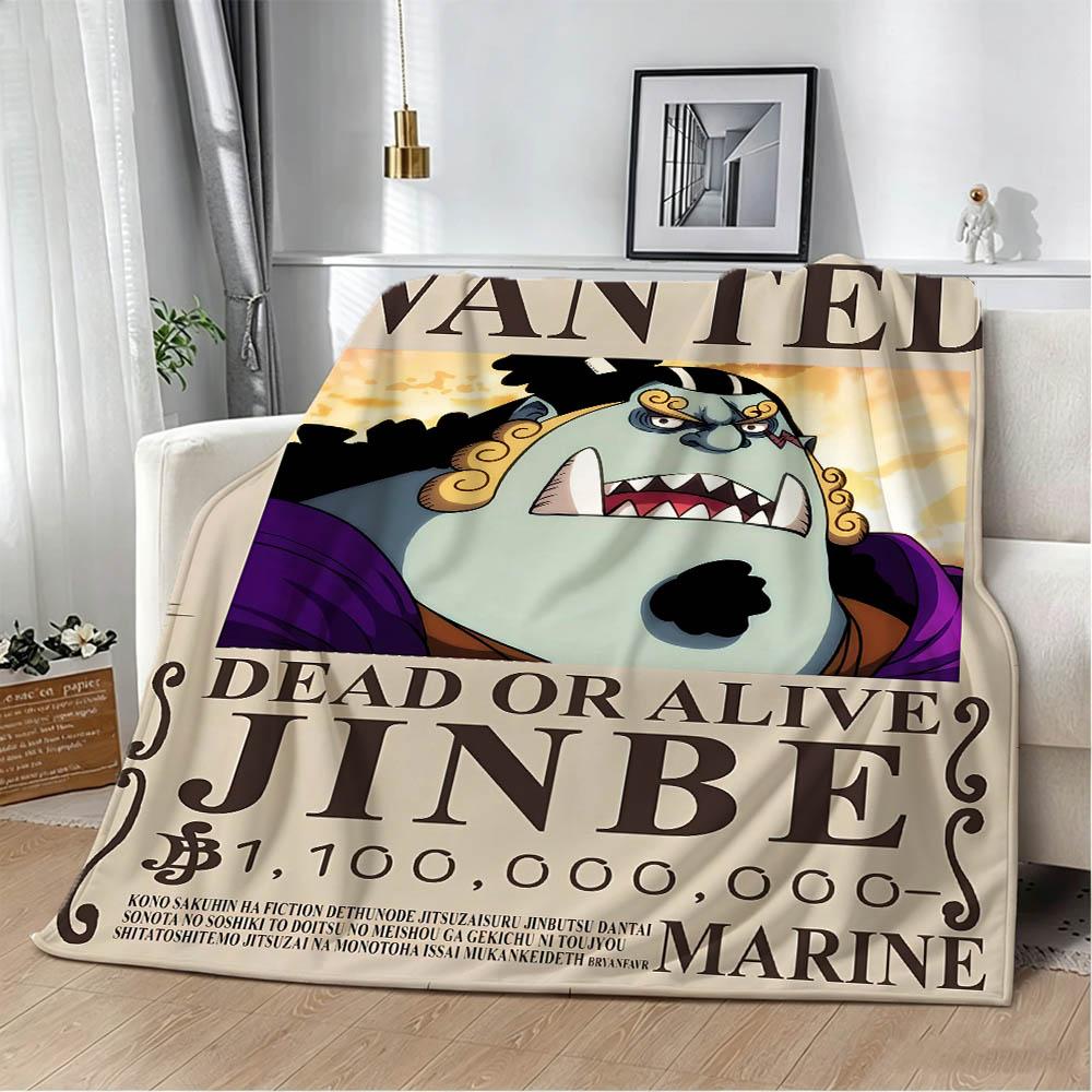 O-One Piece Luffy Shanks Kaido Anime Wanted Flannel Blanket Soft Throw Blanket Art For Home Decor Bedroom Bed Sofa Picnic Gifts