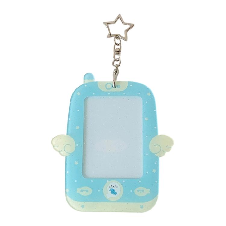 

3 Inch Mini Photo Protector With Carry Hook For Backpacks Key Organizes Photo Card Pouches Photo Card Protector Sleeve синій
