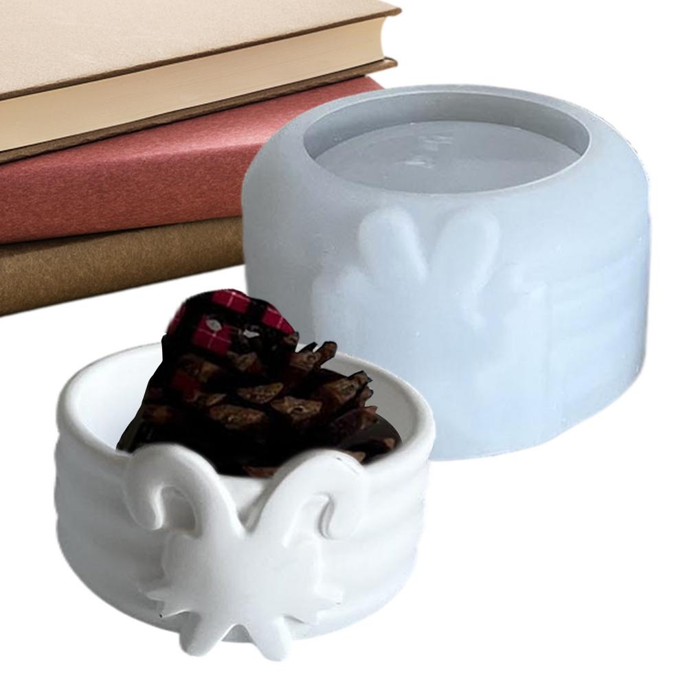 

Силиконовая форма для шкатулки для украшений Уникальная форма Силиконовая форма Многоразовые материалы для изготовления подсвечников Декор для ароматерапии Набор для рукоделия