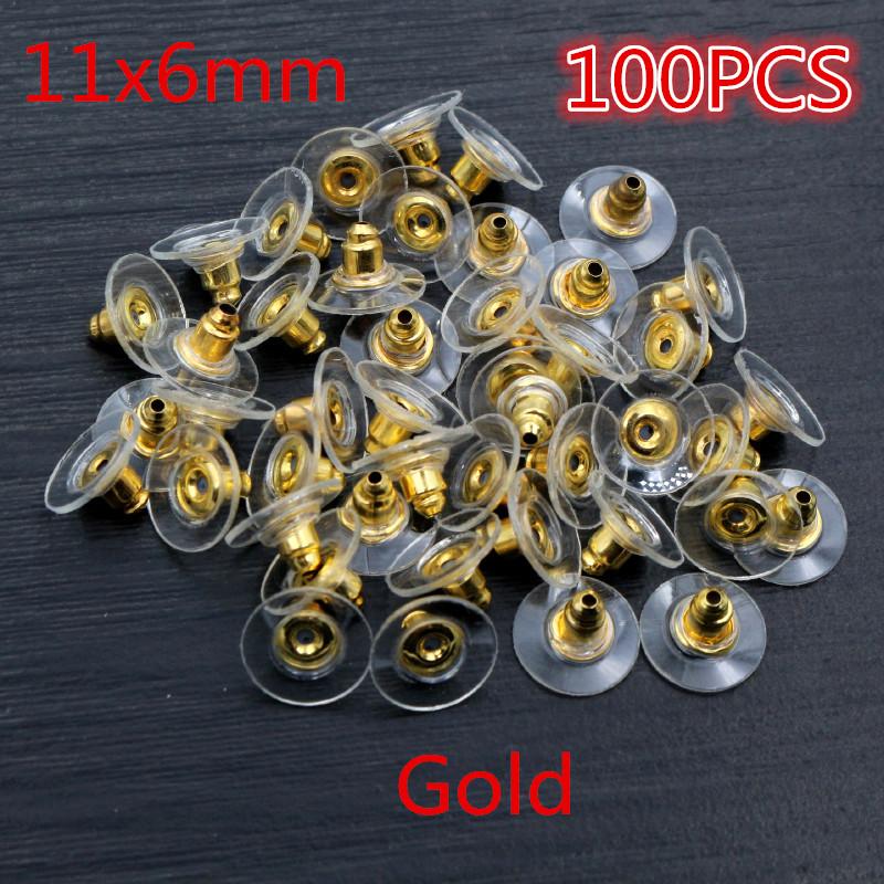 Multi-colors Metal and Plastic Earring Back Plug Cap Nail Accessories Anti-allergic Anti-inflammatory DIY Jewelry Accessories