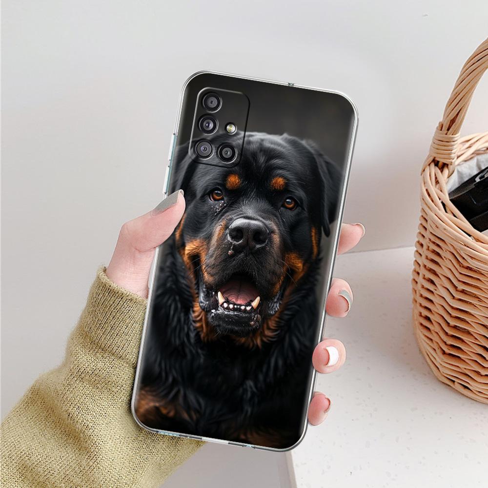 Phone Case For Samsung A15 A13 A35 A55 A51 A71 A41 A31 A21S A03S A05 A17 A23 A25 A33 A53 A73 5G A07 4G Cover Rottweiler Dog